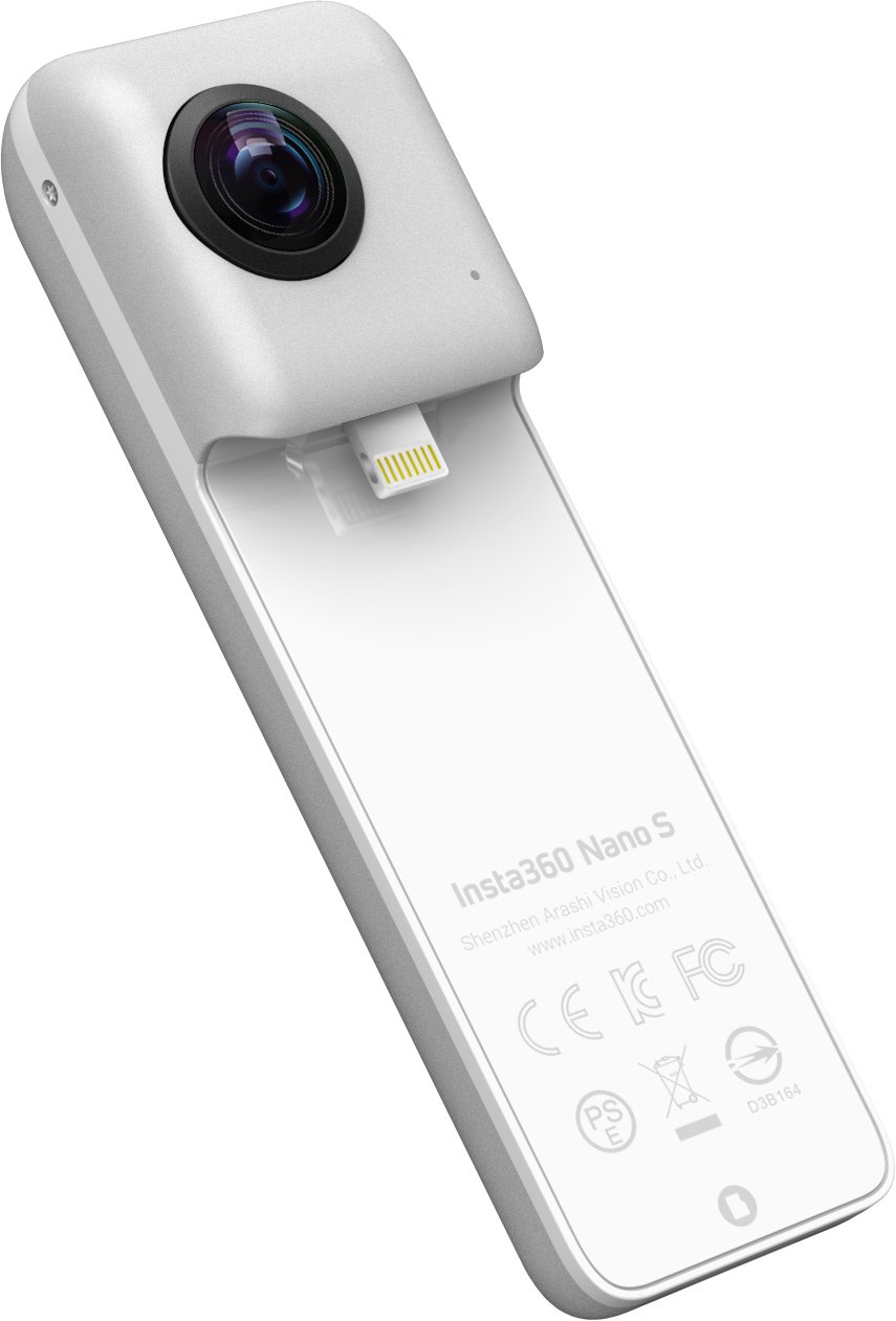 Amazon | Insta360 Nano S Silver 360度カメラ 4Kビデオ iPhone X/8/7